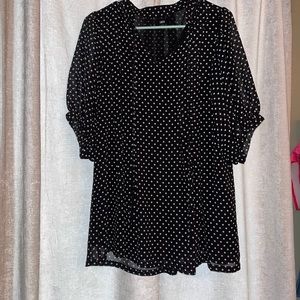 Vici Collection Black Polka Dot Tunic